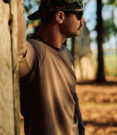 Trailcoast Thresher LS Base Tee - Dark Roast