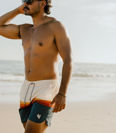 Trailcoast Volley Trunks - Retro Stripes